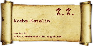 Krebs Katalin névjegykártya